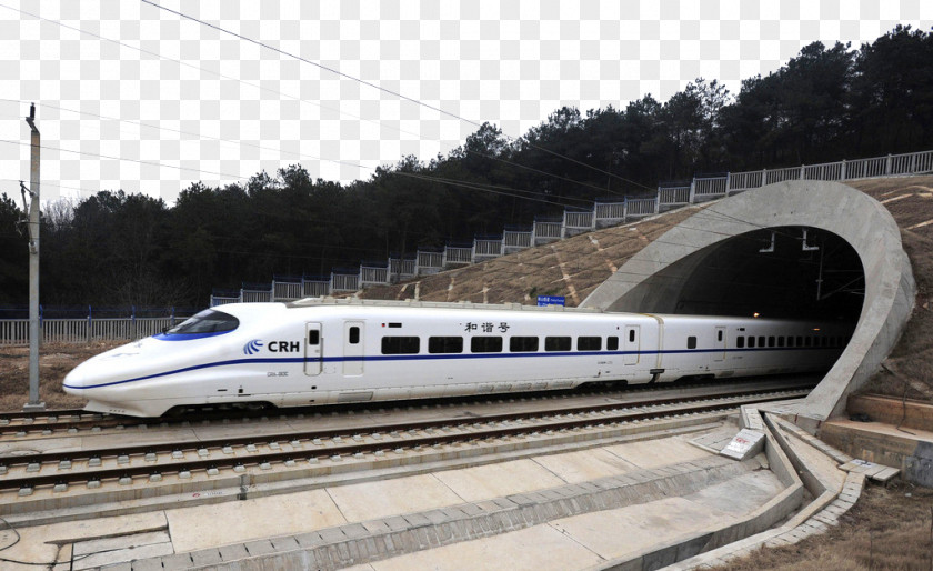 Through The High-speed Rail Tunnel China Train Maglev Transport Beijingu2013Shanghai Railway PNG