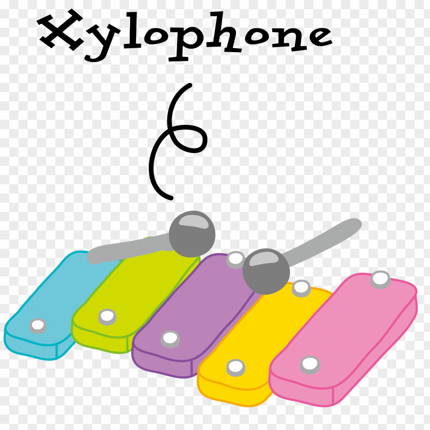 Vector Cartoon Xylophone Letter Musical Instrument X PNG