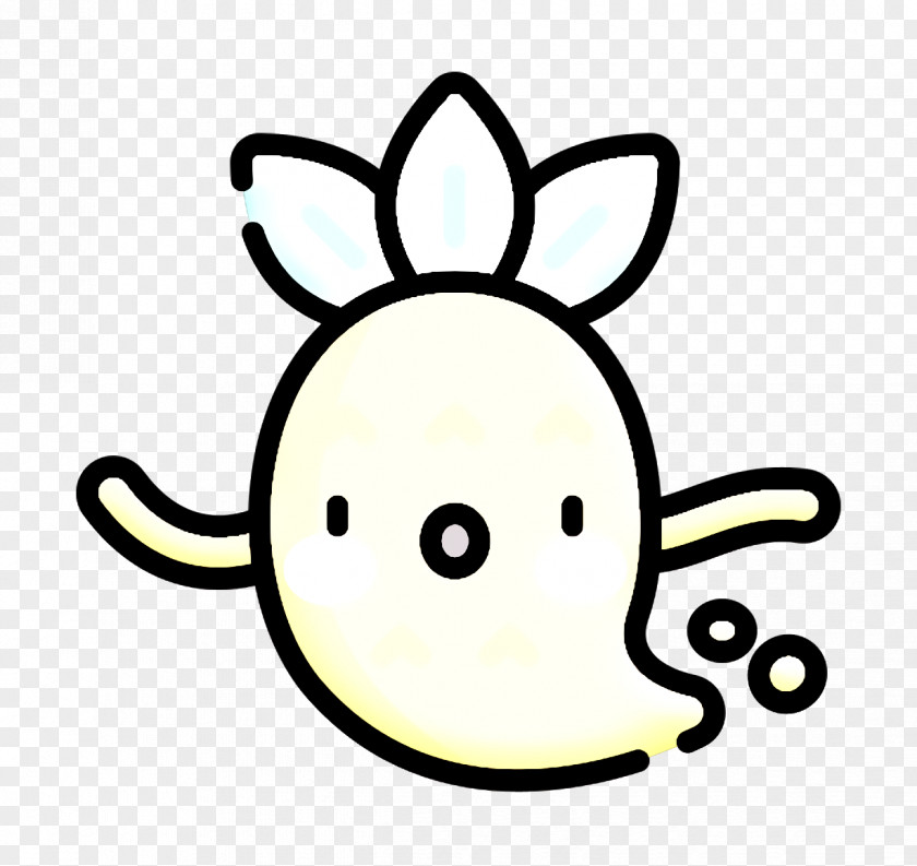 Ghost Icon Pineapple Character PNG