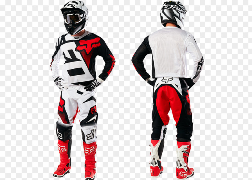 Motocross Jersey Fox Racing Pants White PNG