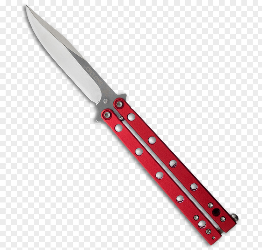 Red Butterfly Knife Tool Kitchen Knives Weapon PNG
