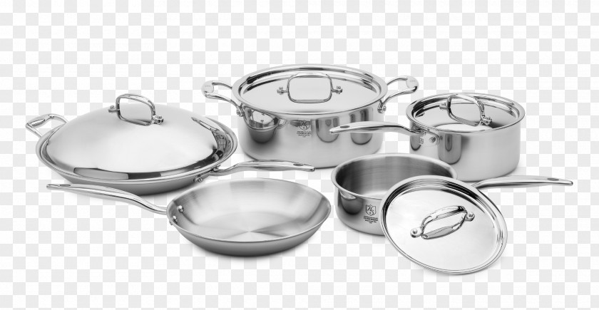 Silver Cookware All-Clad Stainless Steel PNG