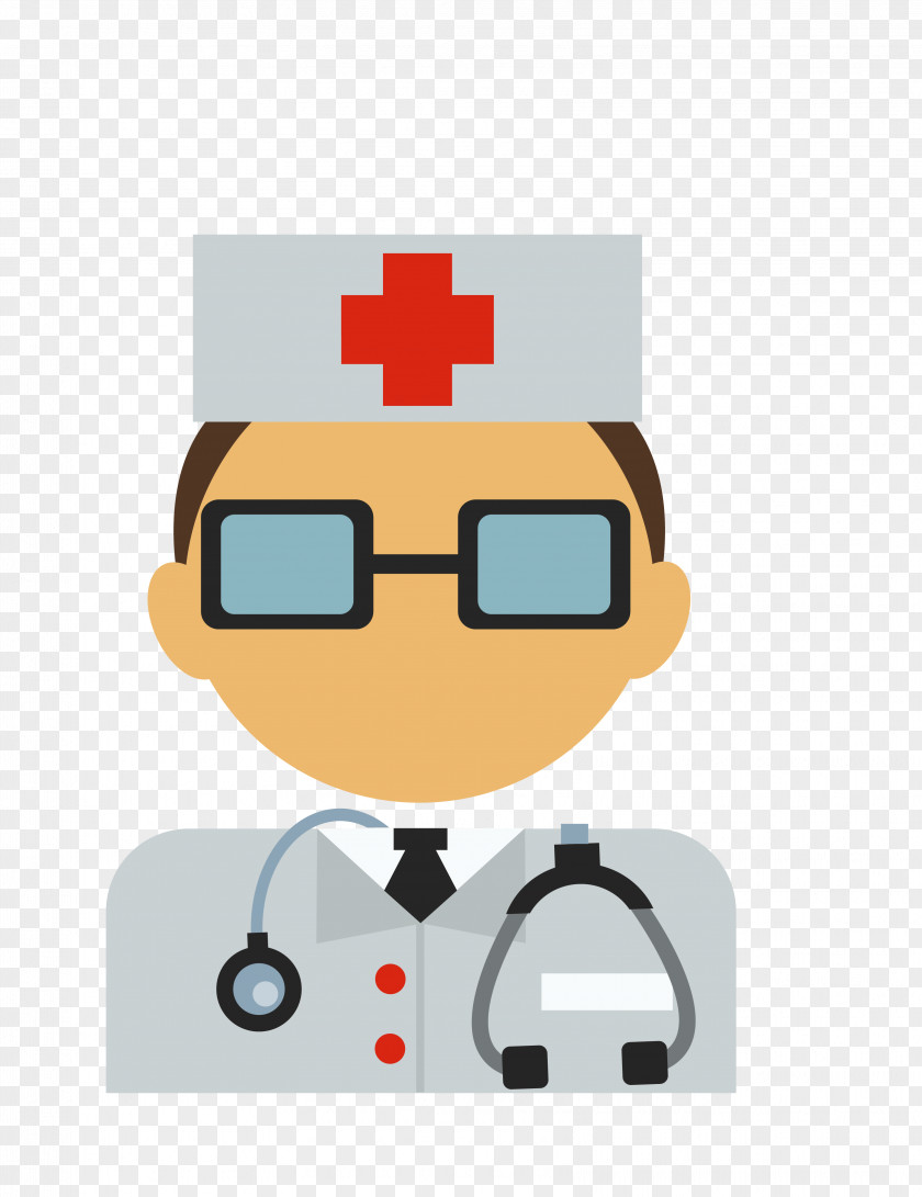 Vector Cartoon Male Doctor Material Physician Nursing PNG