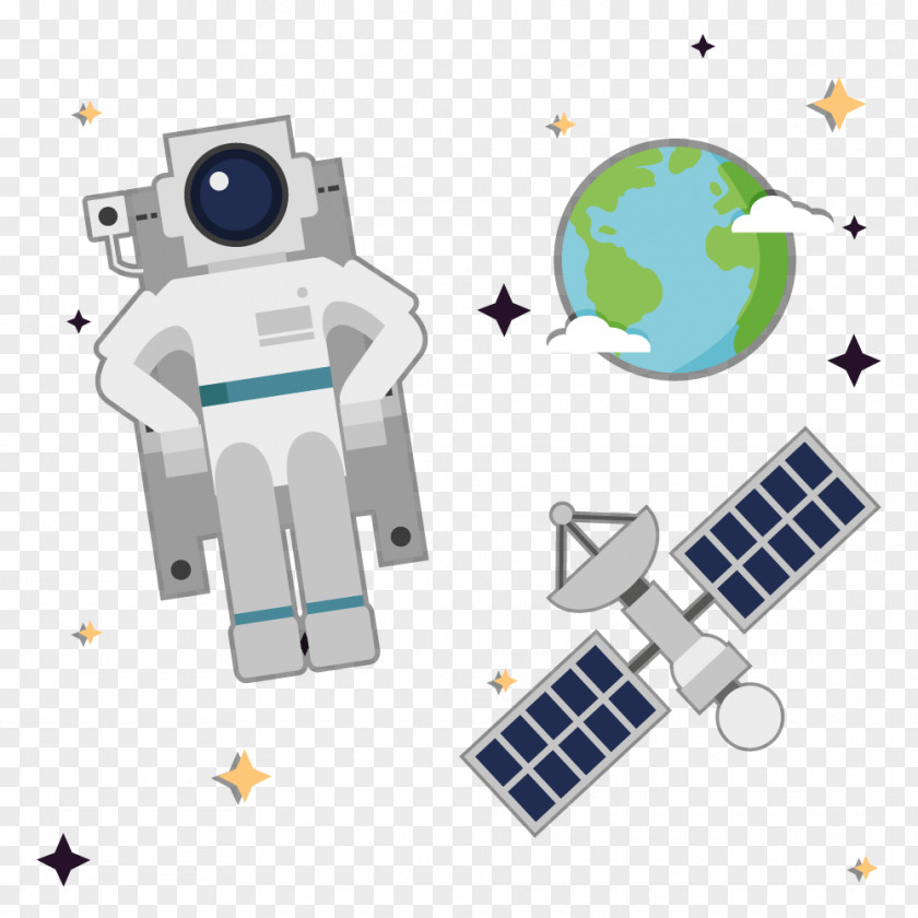 Astronauts In Space Vector Material Astronaut Outer PNG