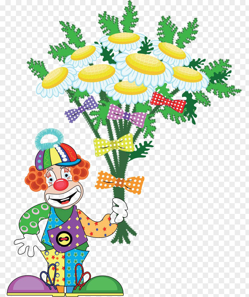 Cartoon Clown Flower Drawing Royalty-free Illustration PNG