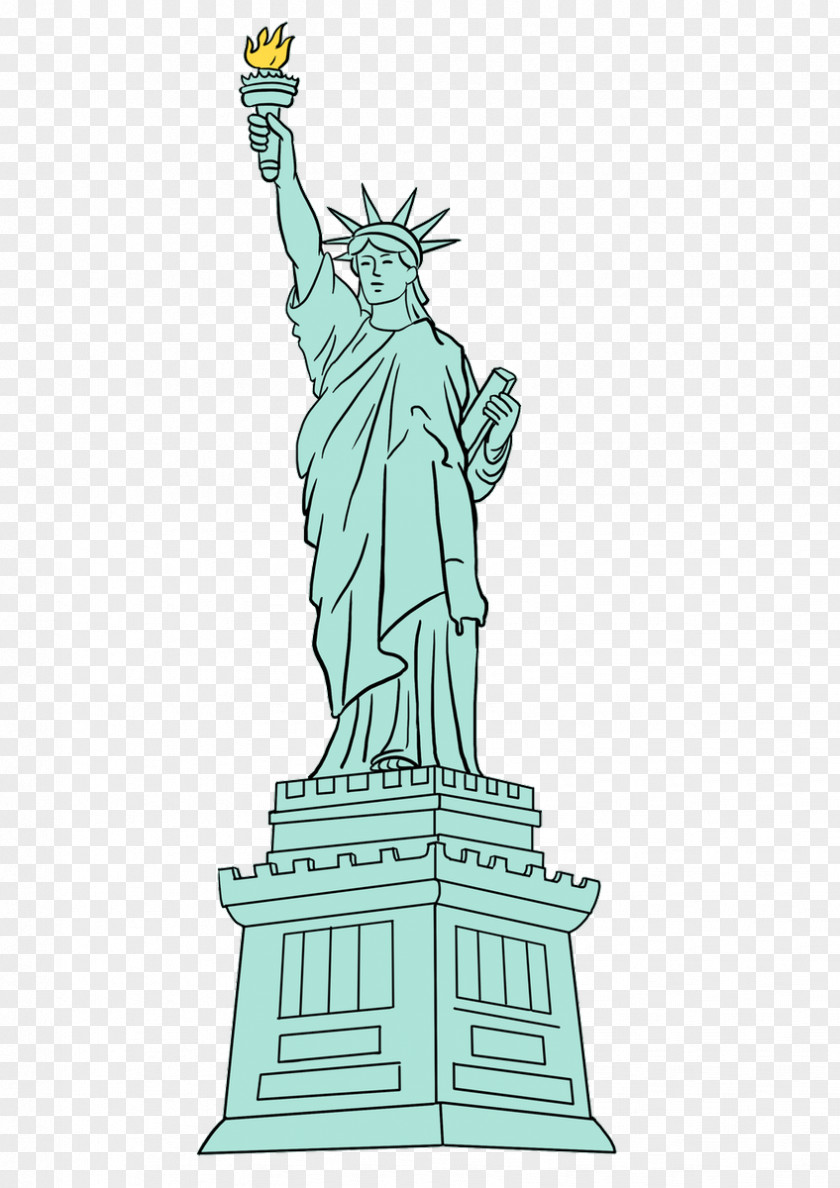 Fox Statue Of Liberty National Monument Drawing Image Tutorial PNG