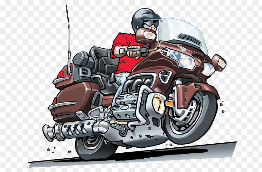 Honda Goldwing Cartoon Gold Wing Birthday Motorcycle Accessories PNG