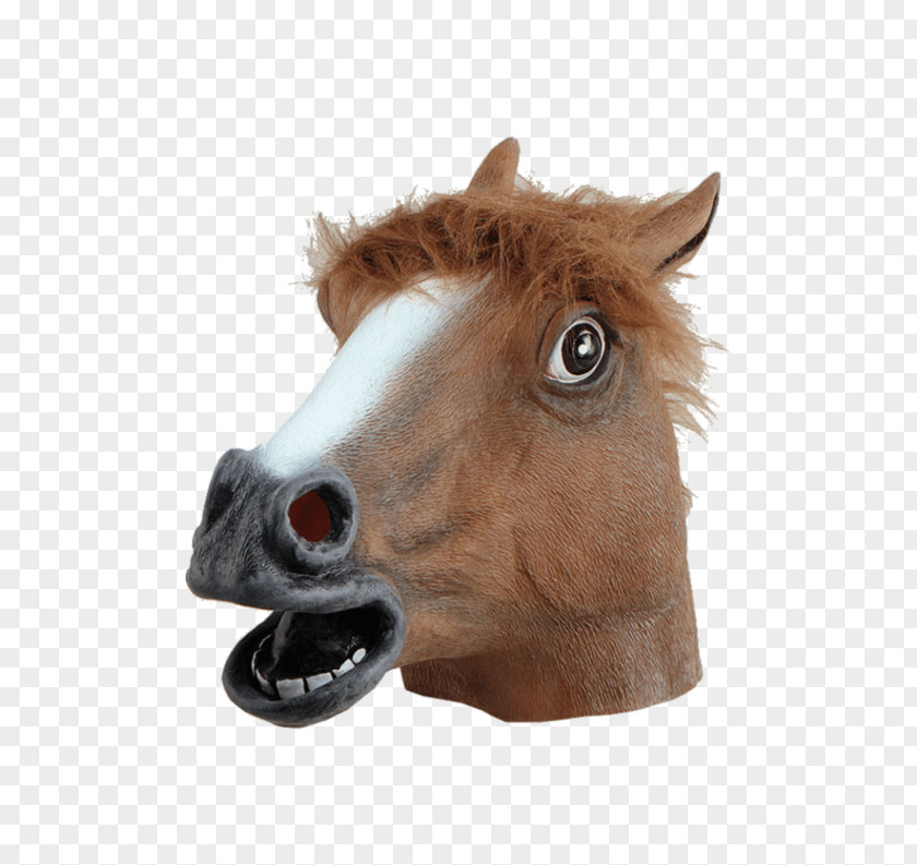 Horse Head Mask Natural Rubber Costume Party PNG