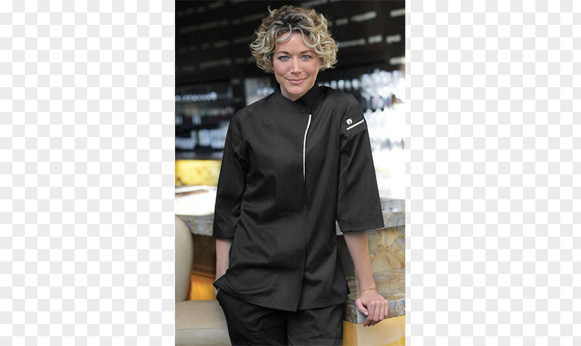 Chef WOMEN Chef's Uniform Cook Sleeve Jacket PNG