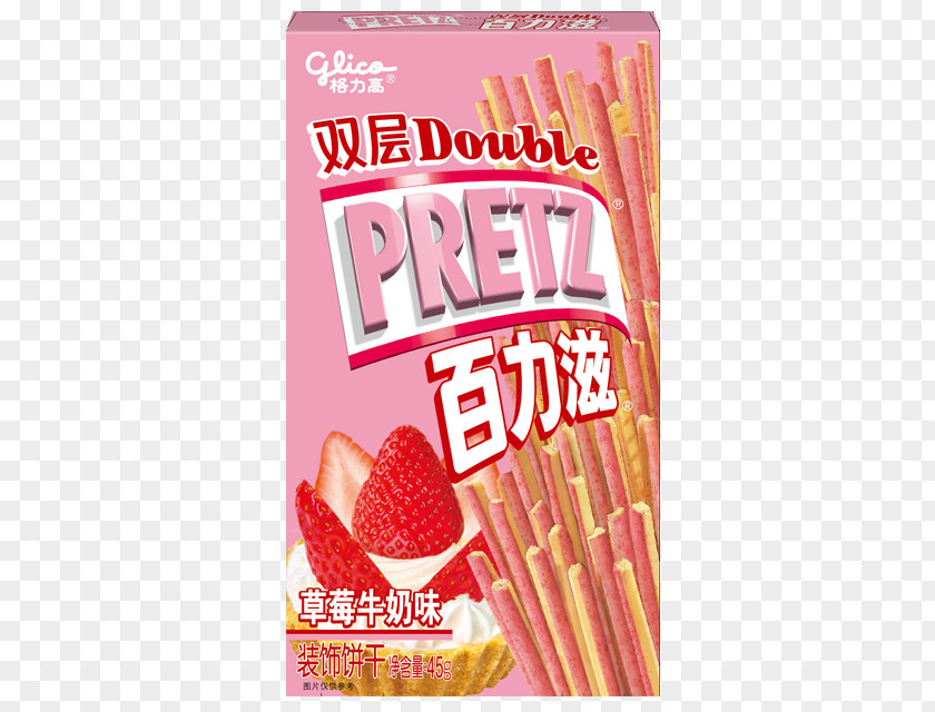 Small Strawberry Pretz Ezaki Glico Co., Ltd. Snack Butter PNG