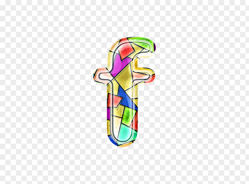 Stained Glass Letter F PNG