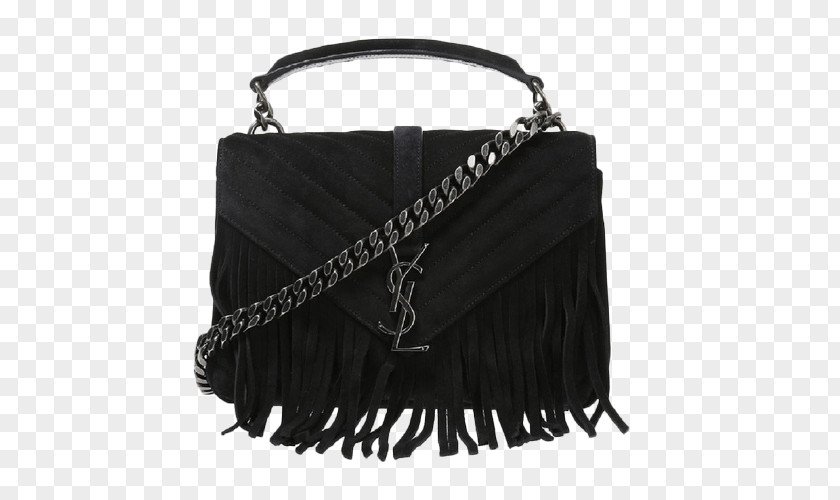 Ms. Saint Laurent Black Leather Shoulder Bag Handbag Yves PNG
