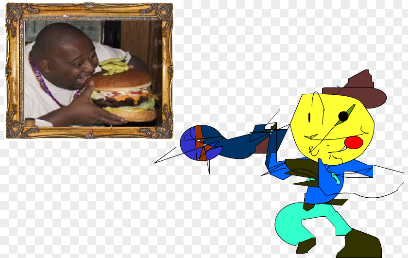 Ugly Hamburger Eating Text Clip Art PNG