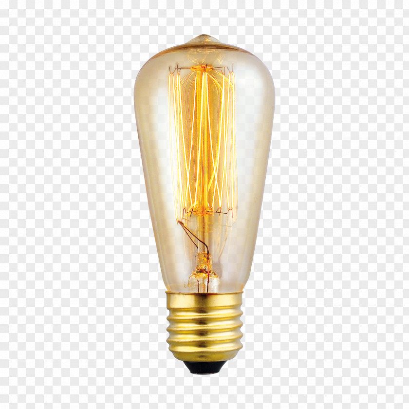 Metal Brass Light Bulb PNG