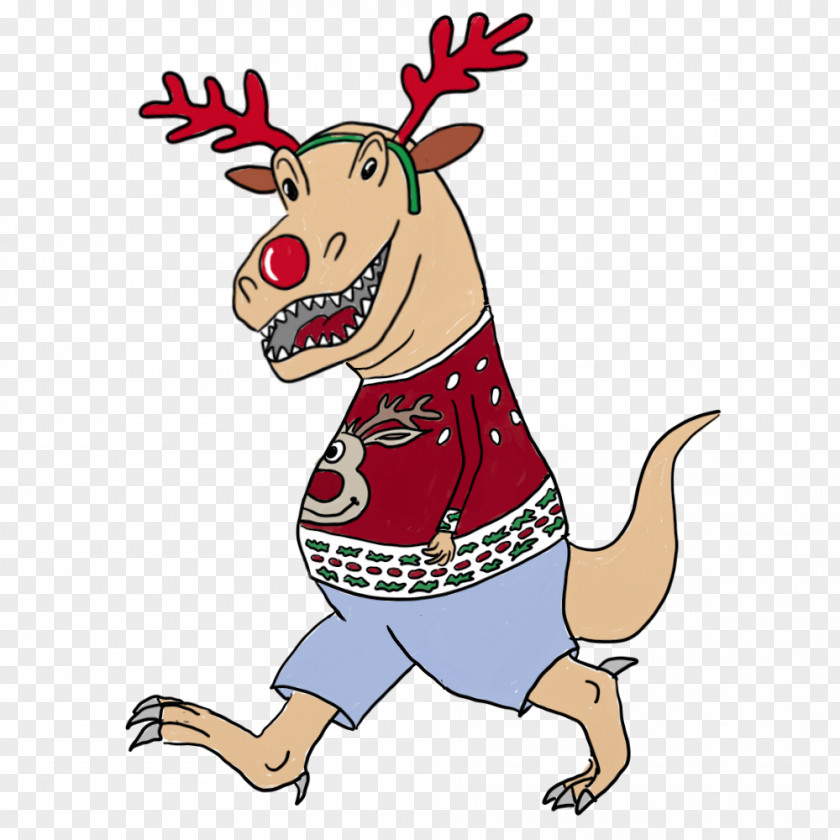 Reindeer Christmas Ornament Cartoon Clip Art PNG