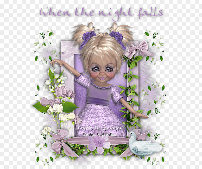 Falls Floral Design Fairy Doll Angel M PNG