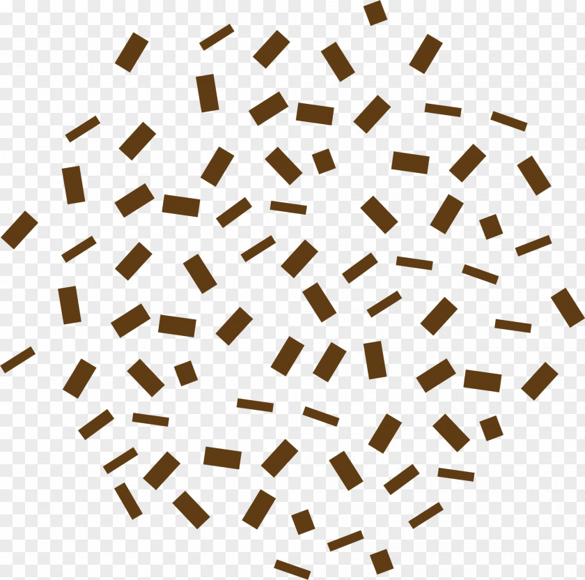 Hand-painted Brown Confetti Paper PNG