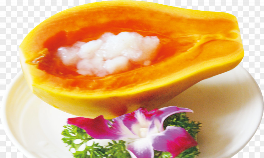 Papaya Food Restaurant Dessert Recipe U51fau524d PNG