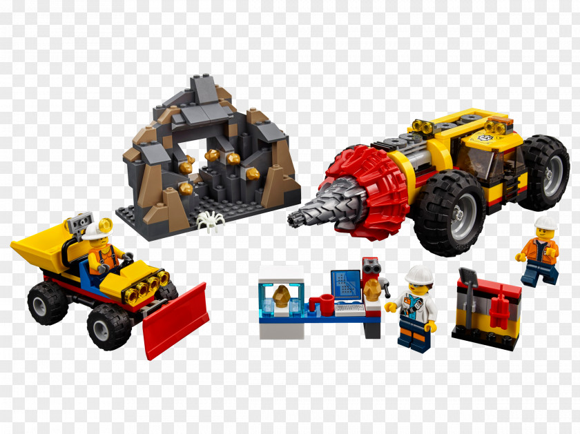 Toy LEGO City Mining 60186 Heavy Driller 60188 Experts Site Lego Minifigure PNG
