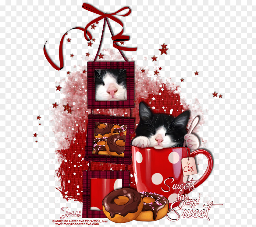 Vip Wordart Cat Christmas Ornament Decoration PNG