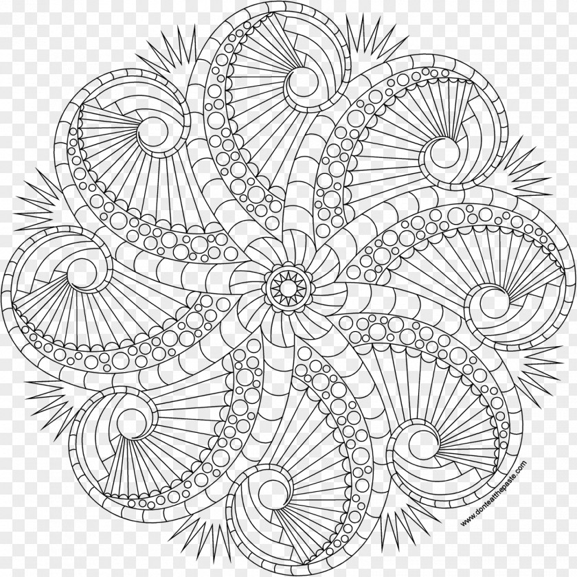 Mandala Coloring Book Ausmalbild PNG