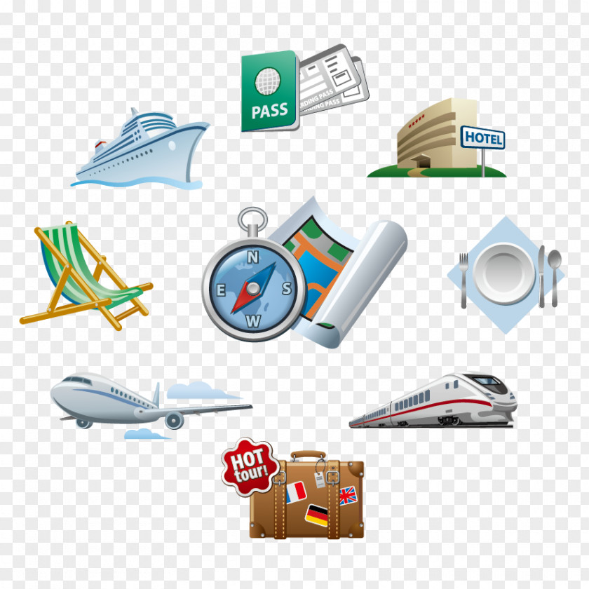 Travel Icon Design Material PNG