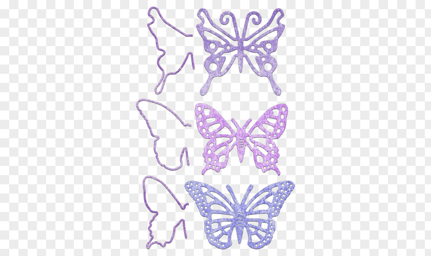 Butterfly Machine Die Cutting Paper PNG