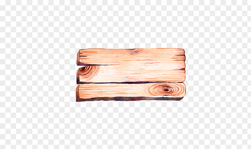 Painted Wood Watercolor Painting Illustration PNG