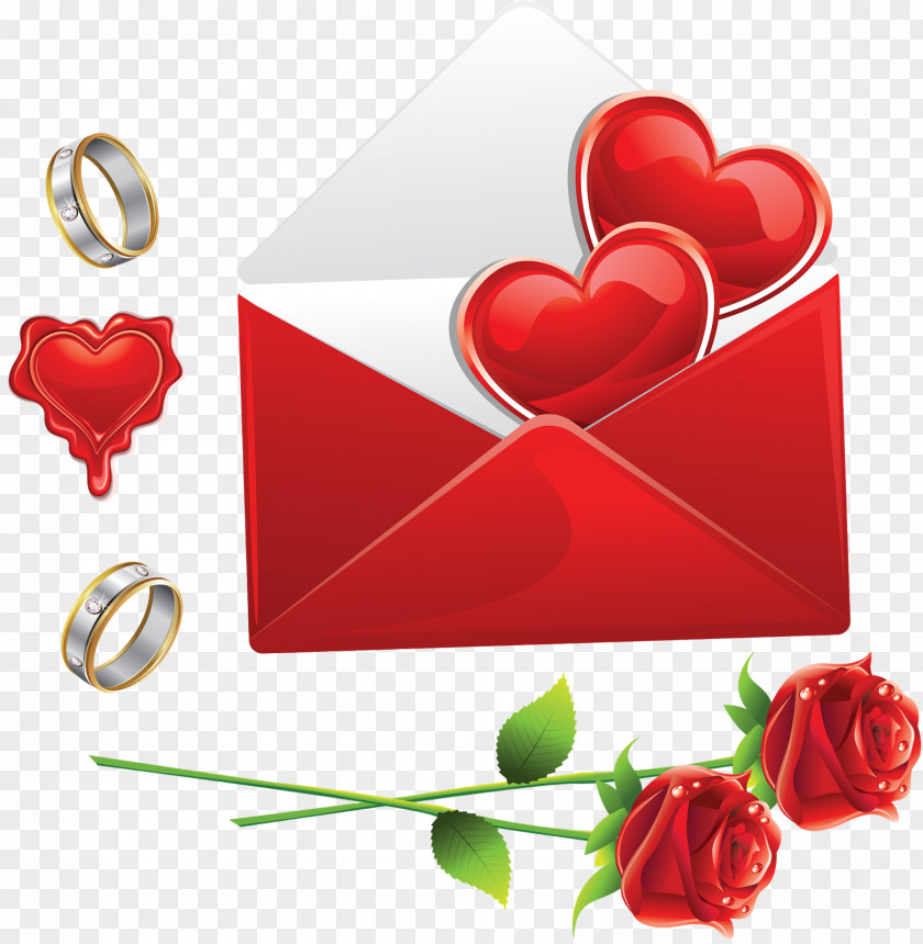 Valentine's Day Garden Roses Heart Clip Art PNG