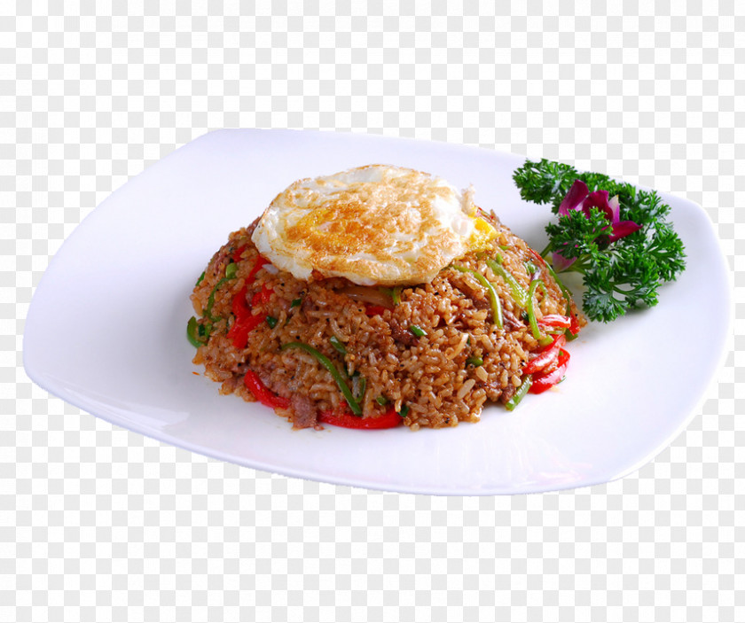 Black Pepper Beef Grain Fried Rice Food Overlooking Egg PNG