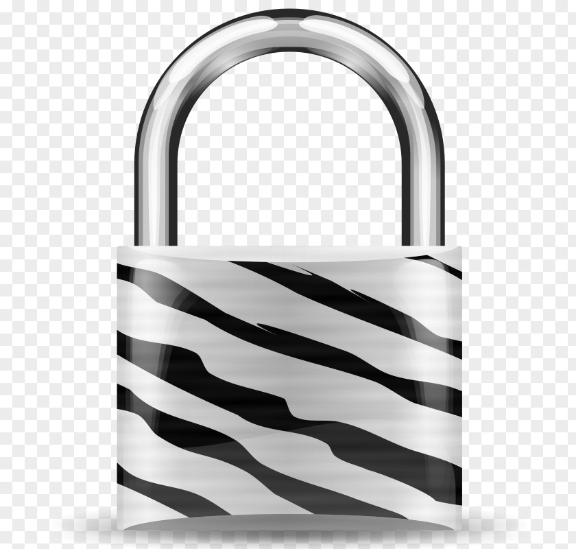 Free Zebra Clipart Padlock Key Clip Art PNG