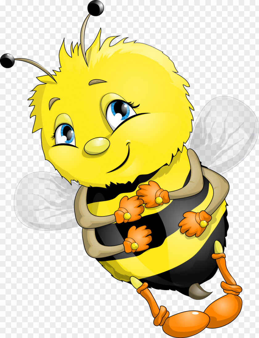 Hand-painted Bee Honey Bumblebee Clip Art PNG
