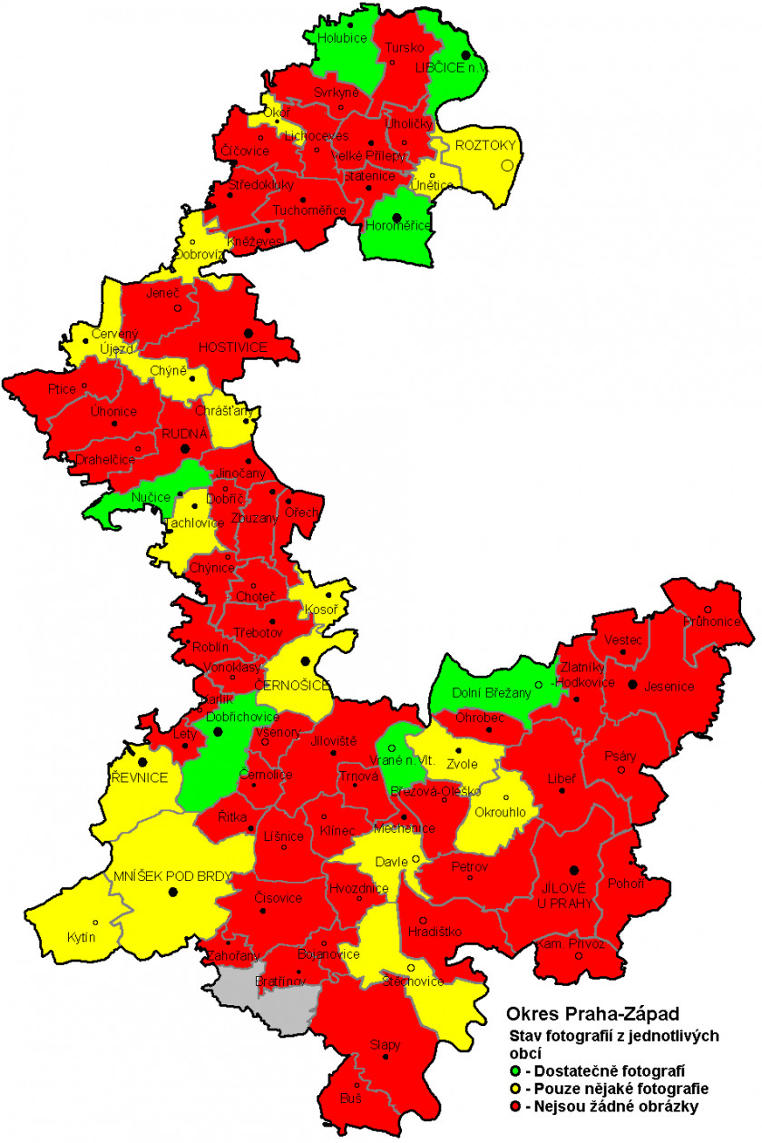 Praha Prague-West District Map Wikipedia Wikimedia Foundation WikiProject PNG