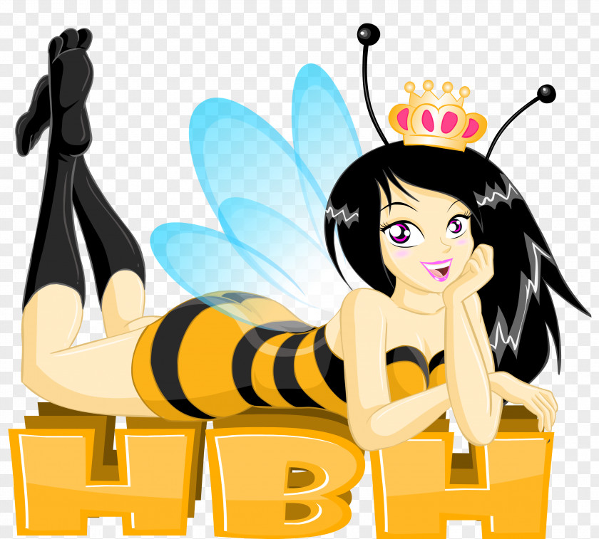 Q Version Of The Bee Queen Honey Bumblebee Insect PNG