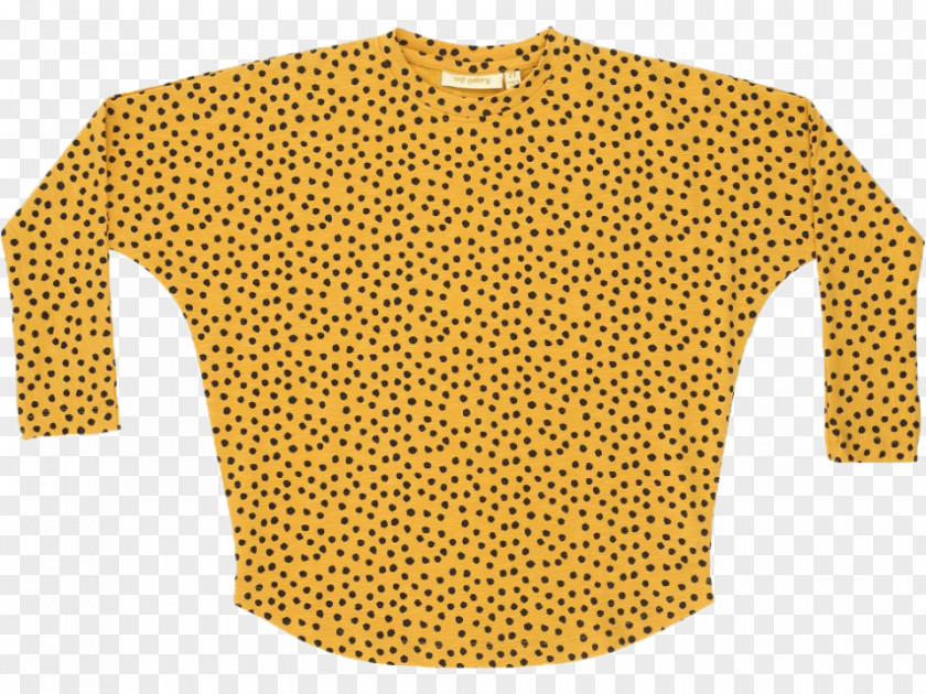 Soft Yellow Polka Dot Sleeve T-shirt Button PNG