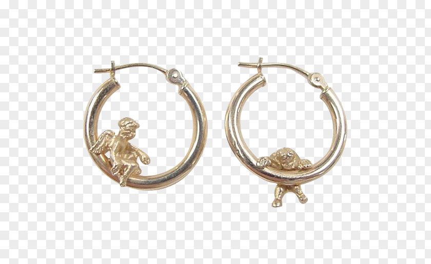Gold Earring Jewellery Silver Ruby Lane PNG