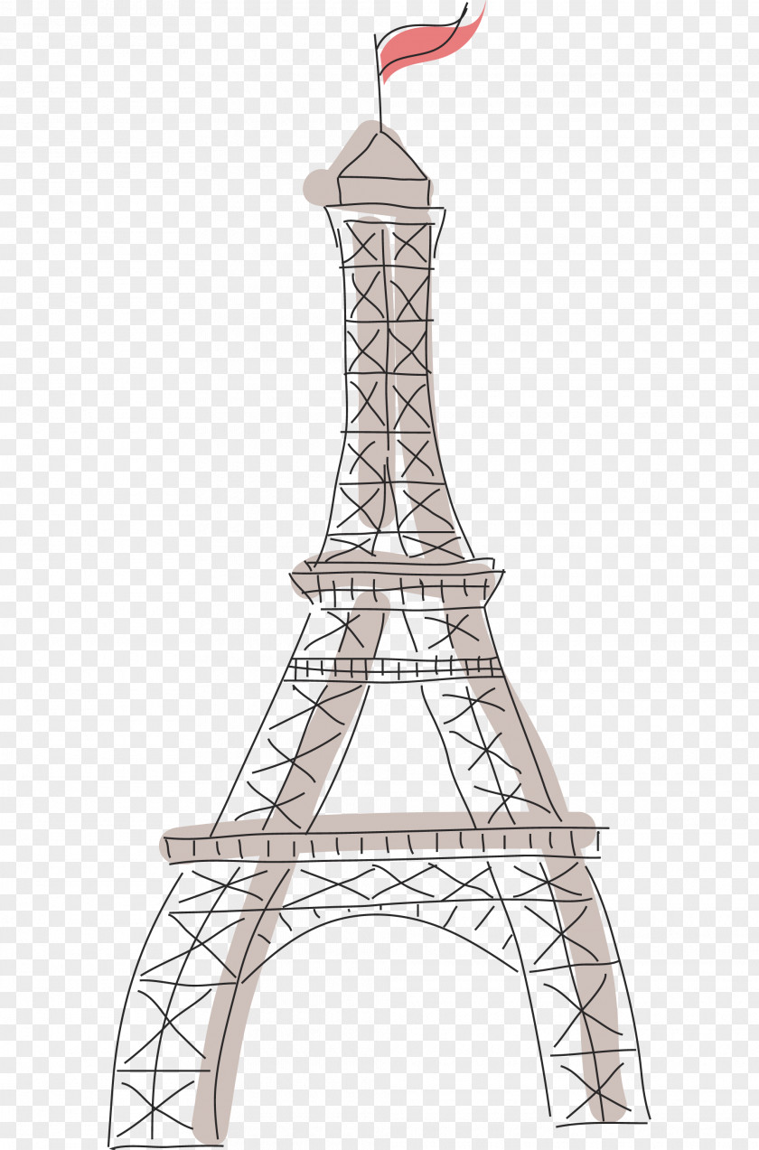 Hand-drawn Elements Of Paris Eiffel Tower Euclidean Vector Building PNG