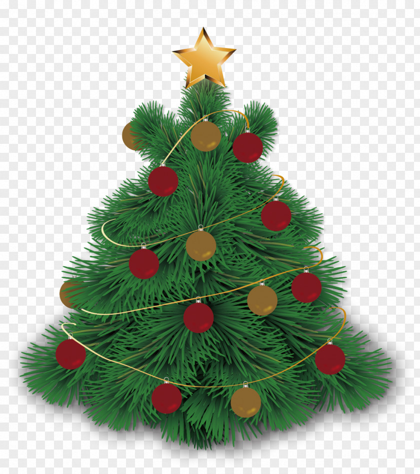 Vector Hand-painted Christmas Tree Euclidean PNG