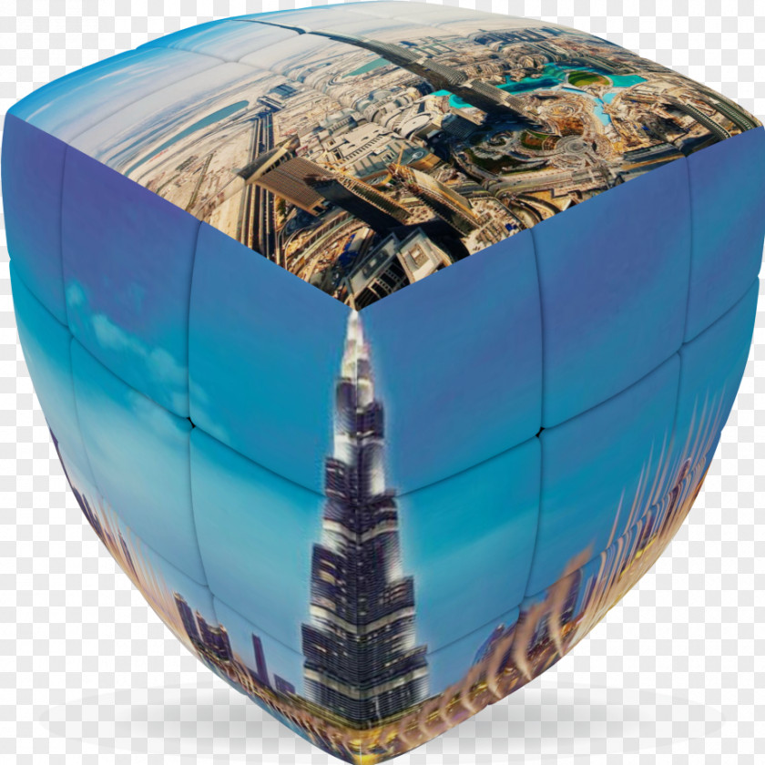 Burj Khalifa V-Cube 7 Tower Puzzle Cube PNG