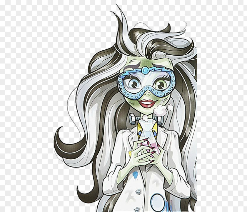 Doll Frankie Stein Monster High Barbie OOAK PNG
