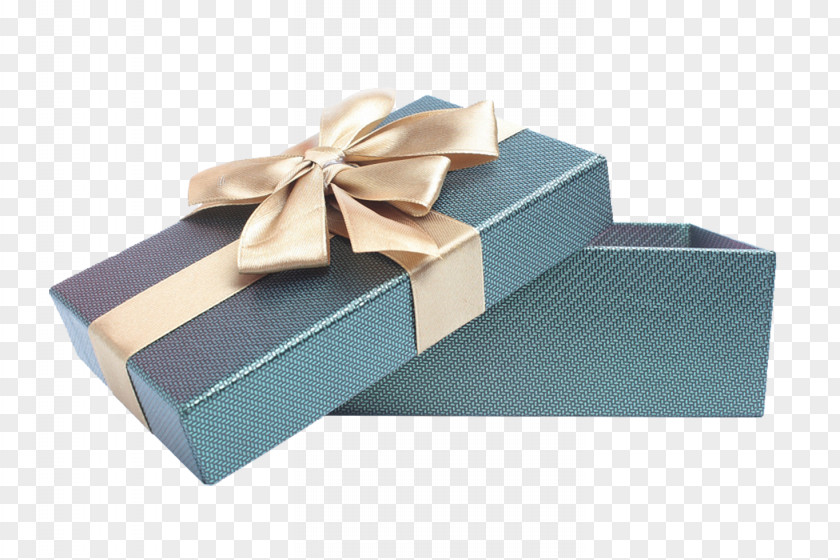 High Grade Blue Gift Box Ribbon PNG