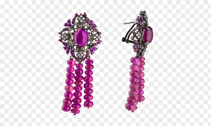 Purple Amethyst Earring Body Jewellery Bead PNG