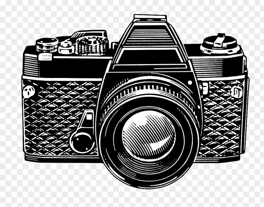 Pen, Picture, Camera, Focus, Illustration Black And White Camera Lens Photography PNG