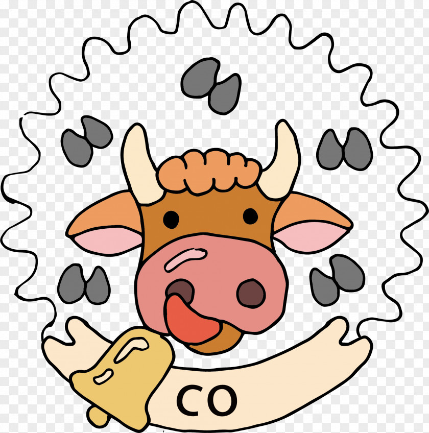 Vector Cute Alphabet Calf Cartoon Clip Art PNG