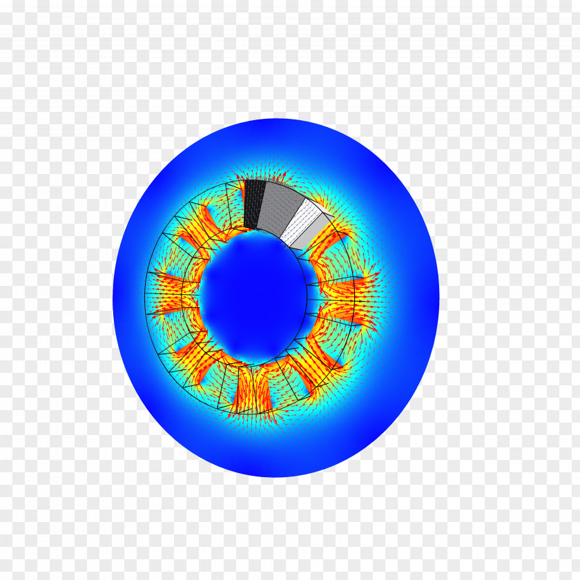 Corrugated Lines COMSOL Multiphysics Simulation Magnetic Field Electric PNG