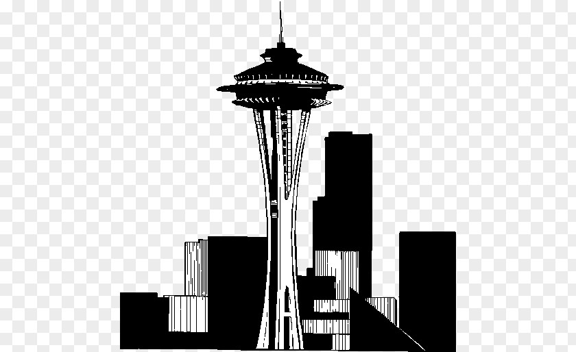 Silhouette Space Needle Image Architecture Vector Graphics PNG