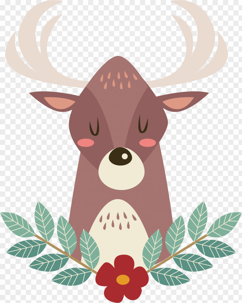 Vector Hand-painted Deer Drawing Euclidean PNG