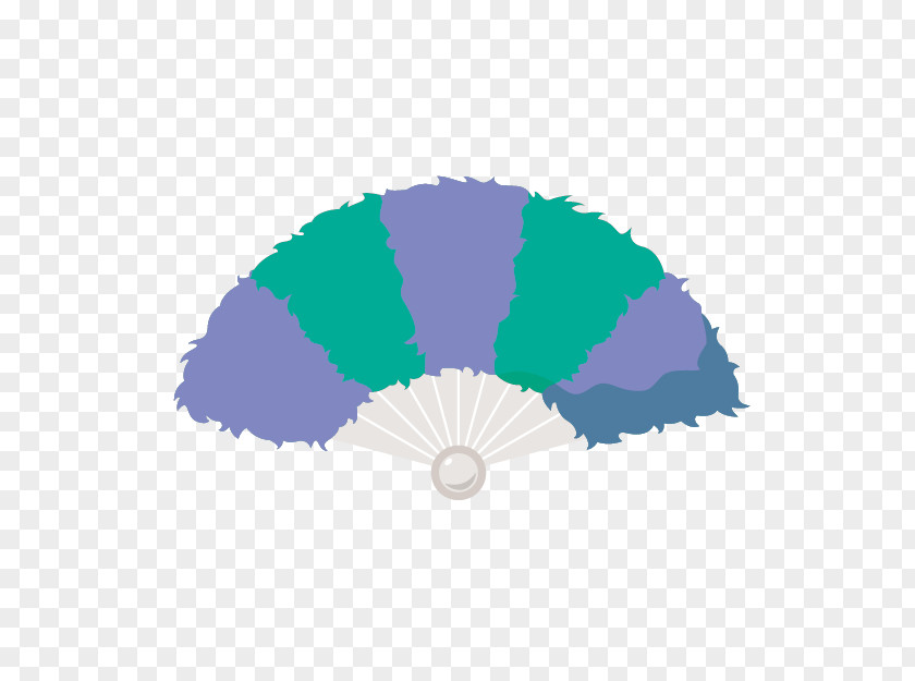 Color Cartoon Feather Fan Illustration PNG