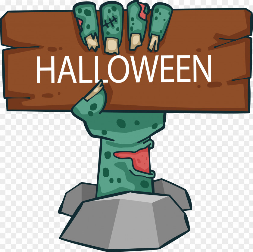 Punch Board Title Box Ghost Halloween PNG
