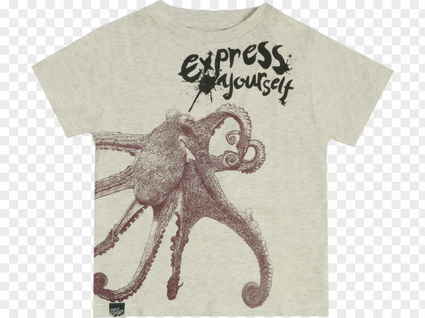 T-shirt Octopus Sleeve Pink M Outerwear PNG